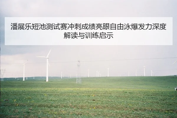 潘展乐短池测试赛冲刺成绩亮眼自由泳爆发力深度解读与训练启示